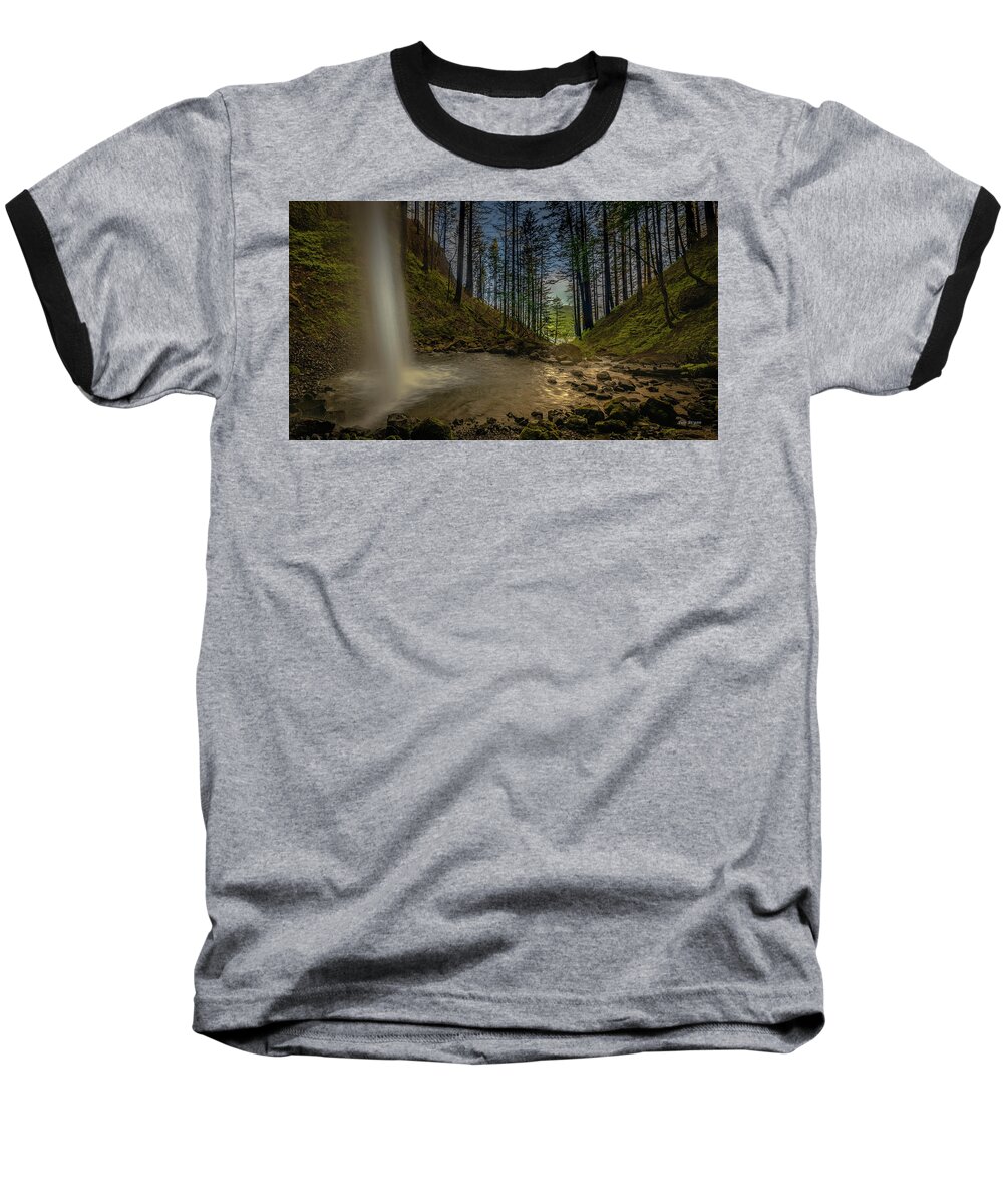 Columbia River Gorge Baseball T-Shirt featuring the photograph The Opening by Tim Bryan