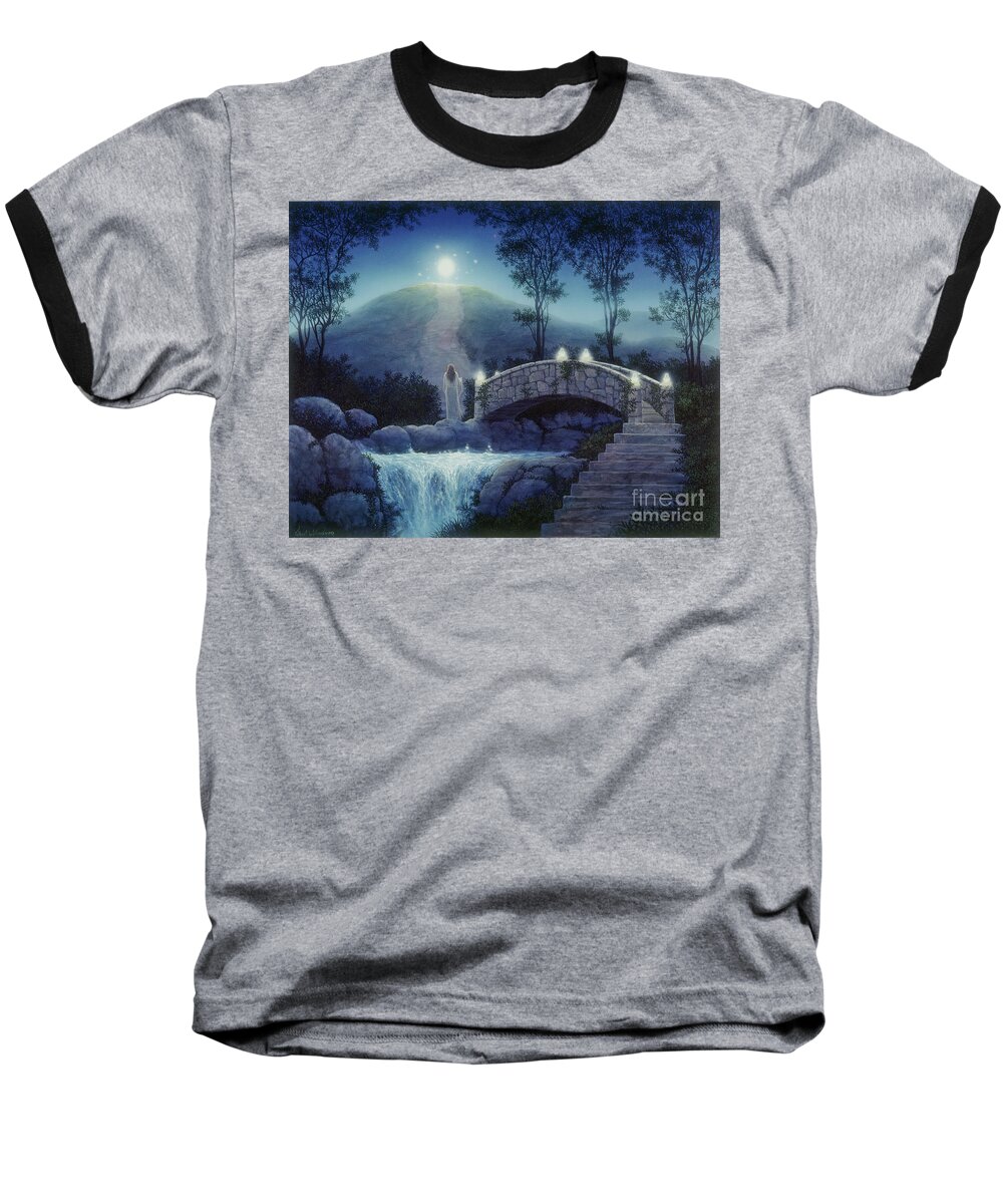 The Pathway Baseball T-Shirt featuring the painting The Pathway by Gilbert Williams
