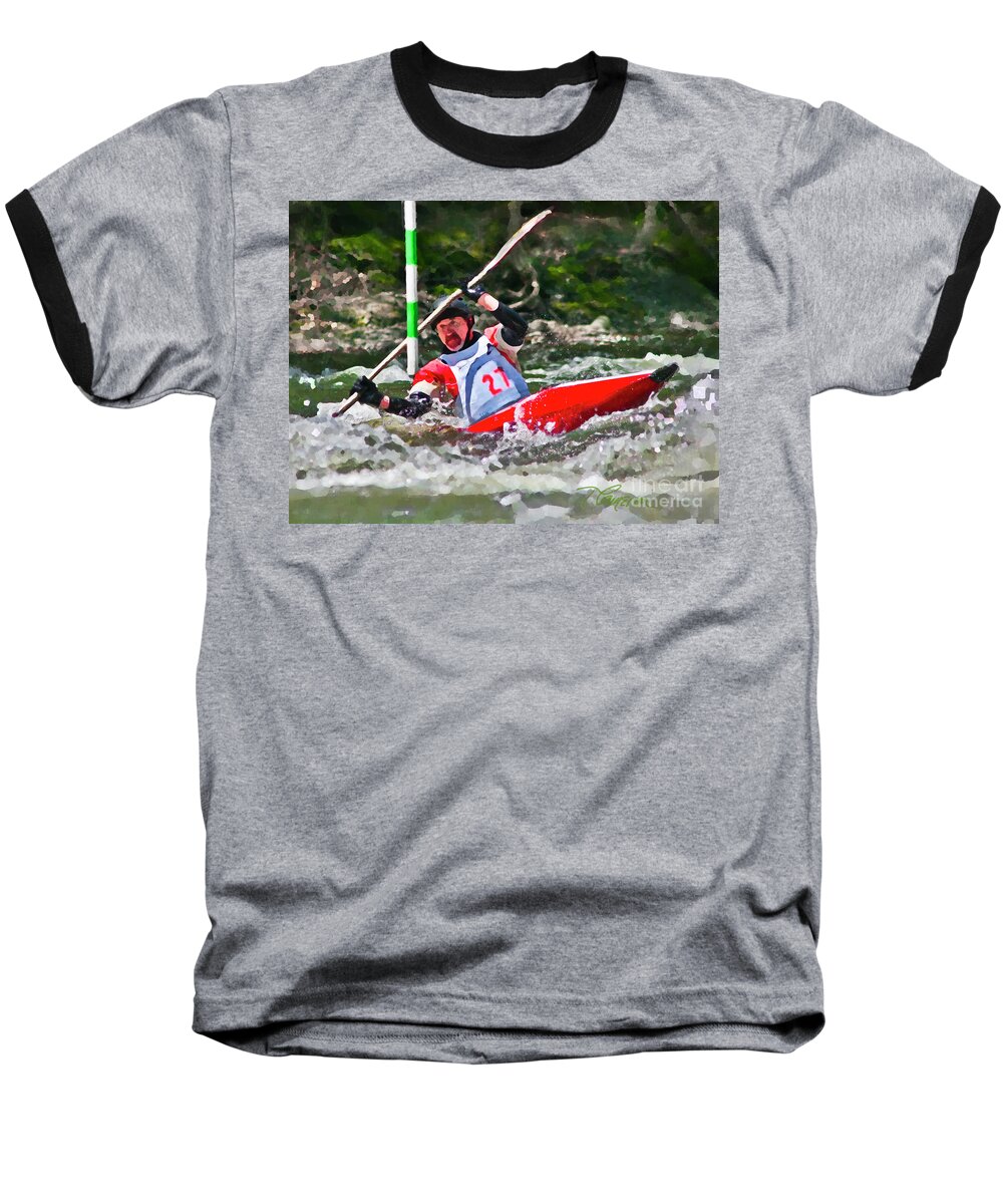 Farmington Baseball T-Shirt featuring the photograph The Slalom by Tom Cameron