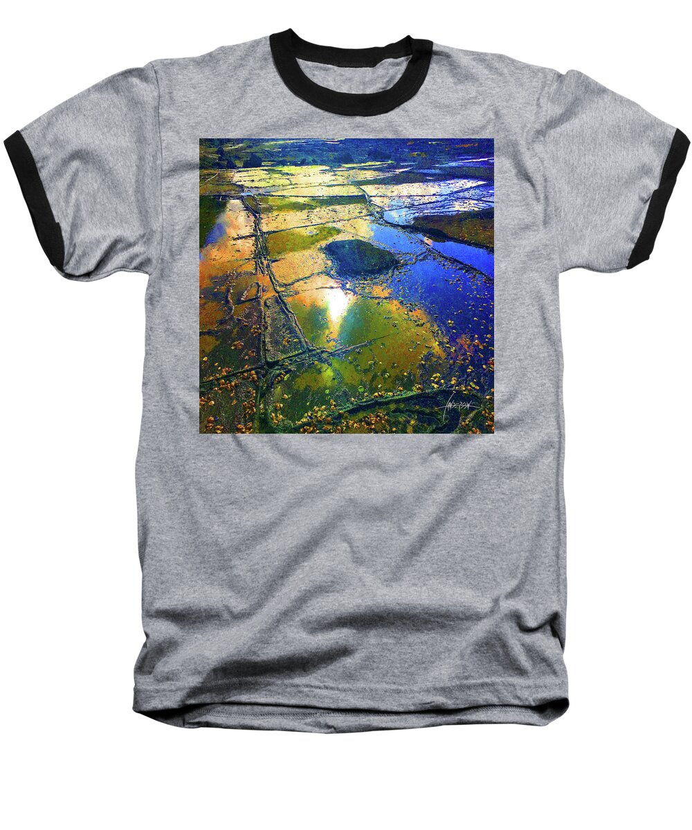 Digital Art Baseball T-Shirt featuring the photograph The Sun Kissed a Rock Pool by Ian Anderson