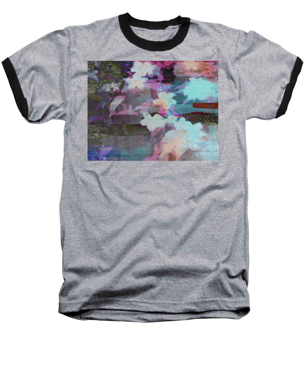 Wall Art Baseball T-Shirt featuring the digital art Trumpet of Spring by Karen Francis