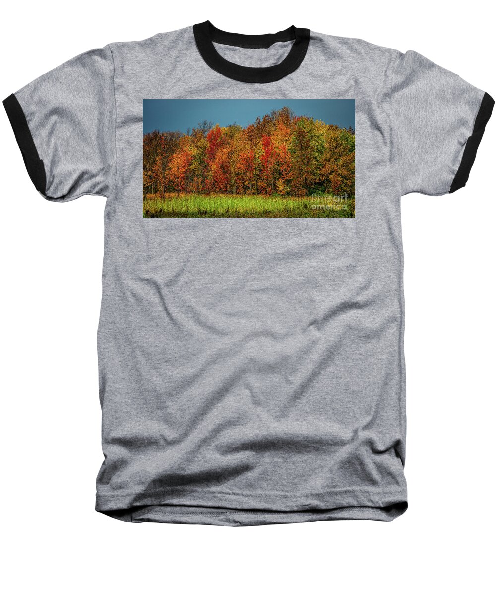 Autumn Baseball T-Shirt featuring the photograph Tug Hill Colors by Roger Monahan