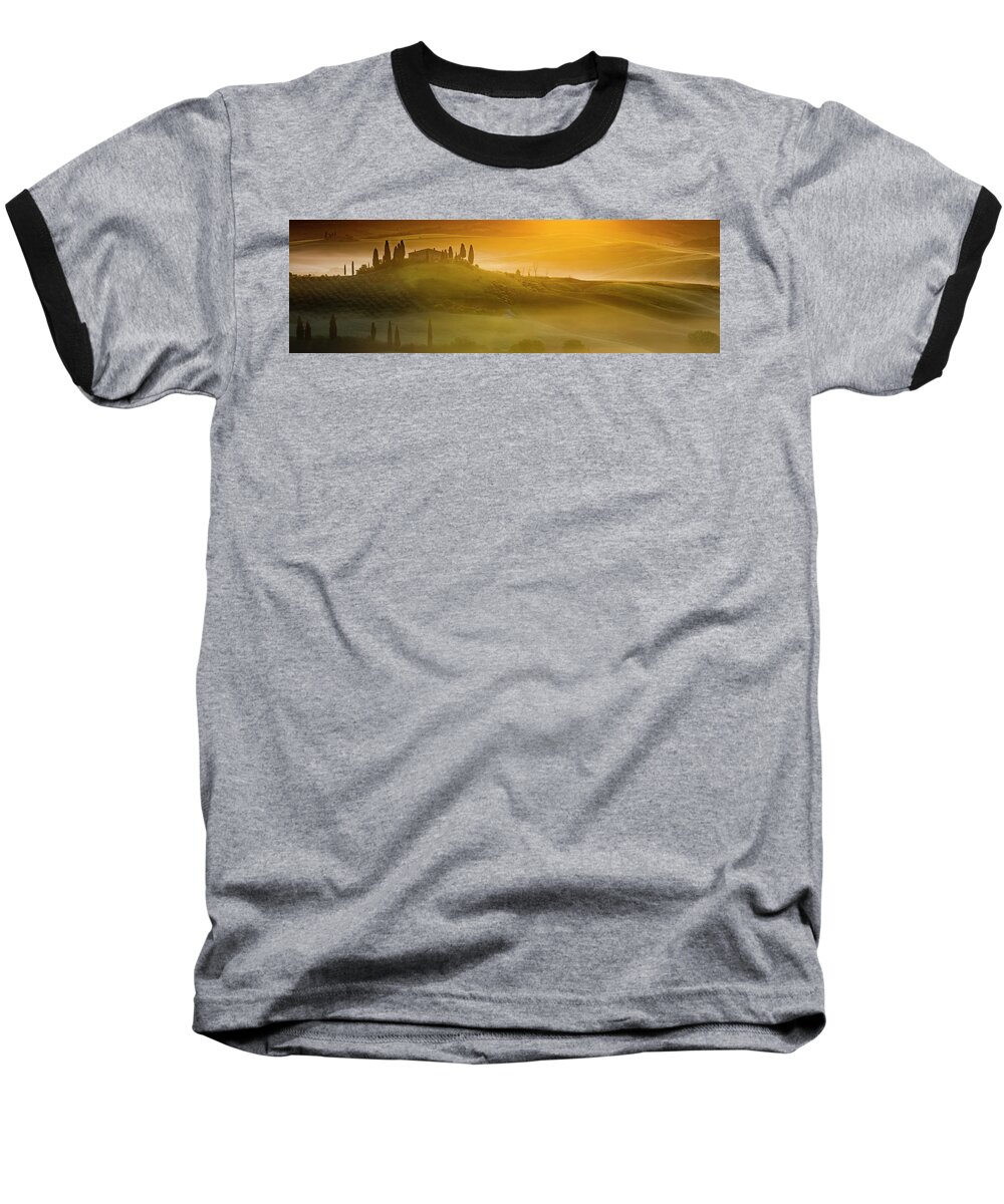 Italy Baseball T-Shirt featuring the photograph Tuscany In Gold by Evgeni Dinev