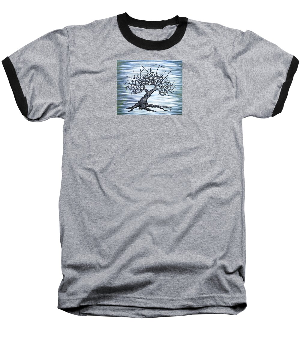 Vail Baseball T-Shirt featuring the drawing Vail Love Tree by Aaron Bombalicki