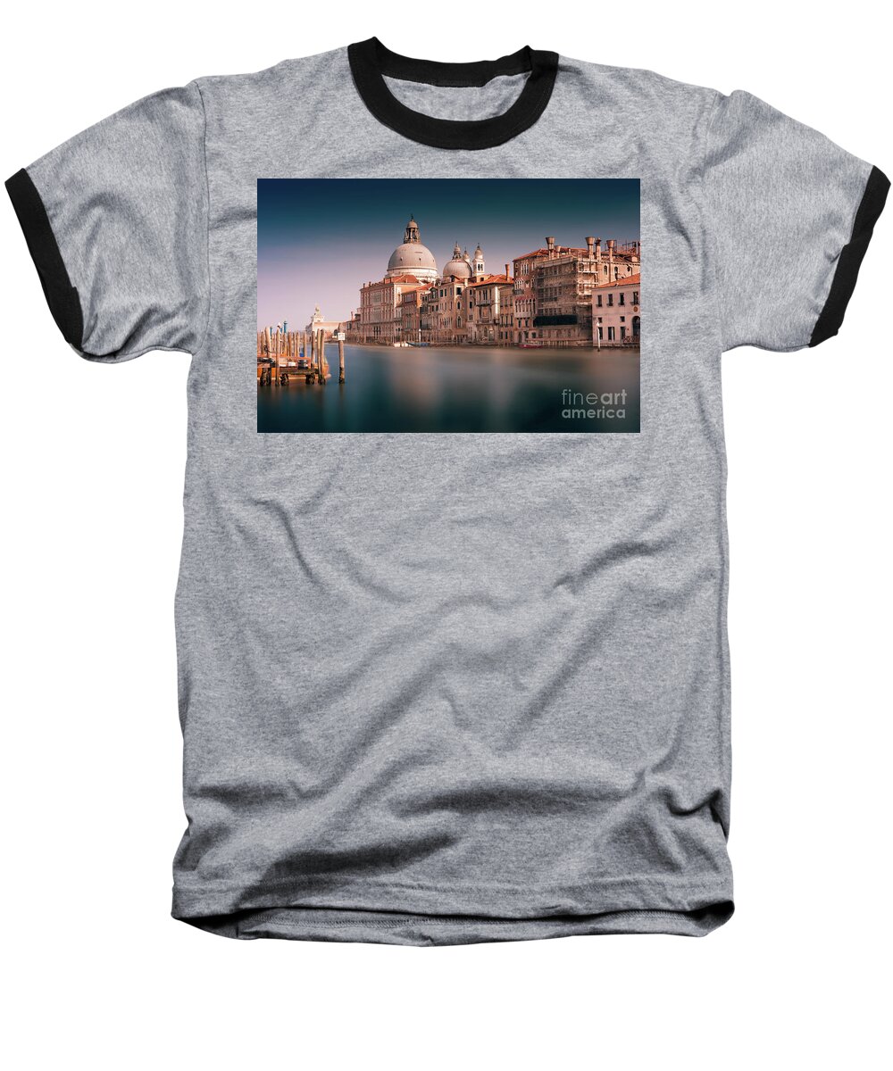 Venice Grand Canal Baseball T-Shirt featuring the photograph Venice Grand Canal by M G Whittingham