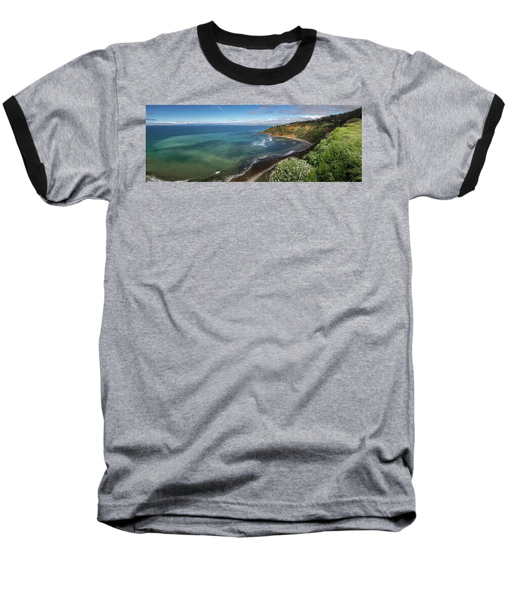 Beach Baseball T-Shirt featuring the photograph Vivid Bluff Cove in Spring Panorama by Andy Konieczny