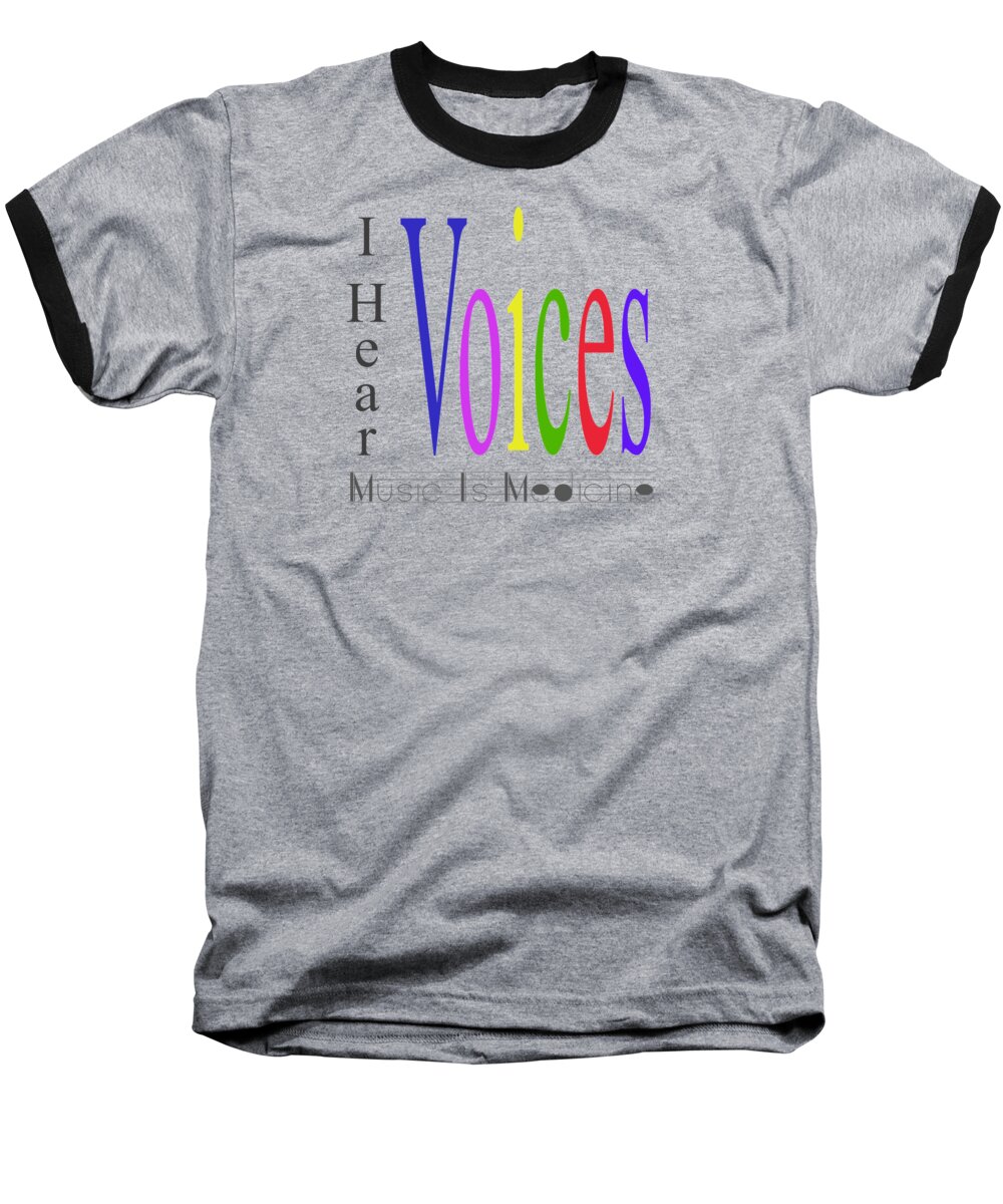 The Voice Baseball T-Shirt featuring the mixed media Voices by Ed Taylor