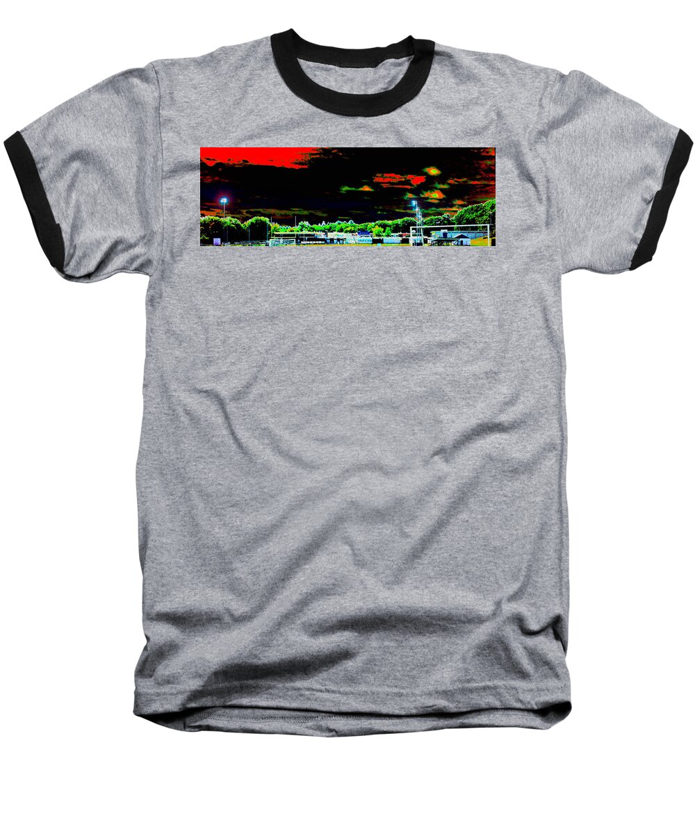 Ashland Baseball T-Shirt featuring the photograph Walker Field at Night by Cliff Wilson