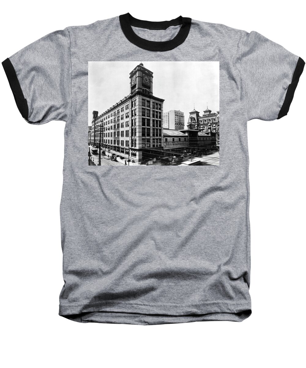 John Wanamaker Baseball T-Shirt featuring the photograph Wanamaker's Grand Depot by Unknown