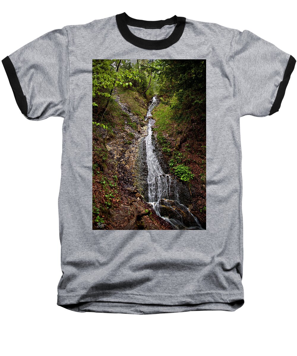 Waterfall Baseball T-Shirt featuring the photograph Waterfall Near Dresden by Endre Balogh