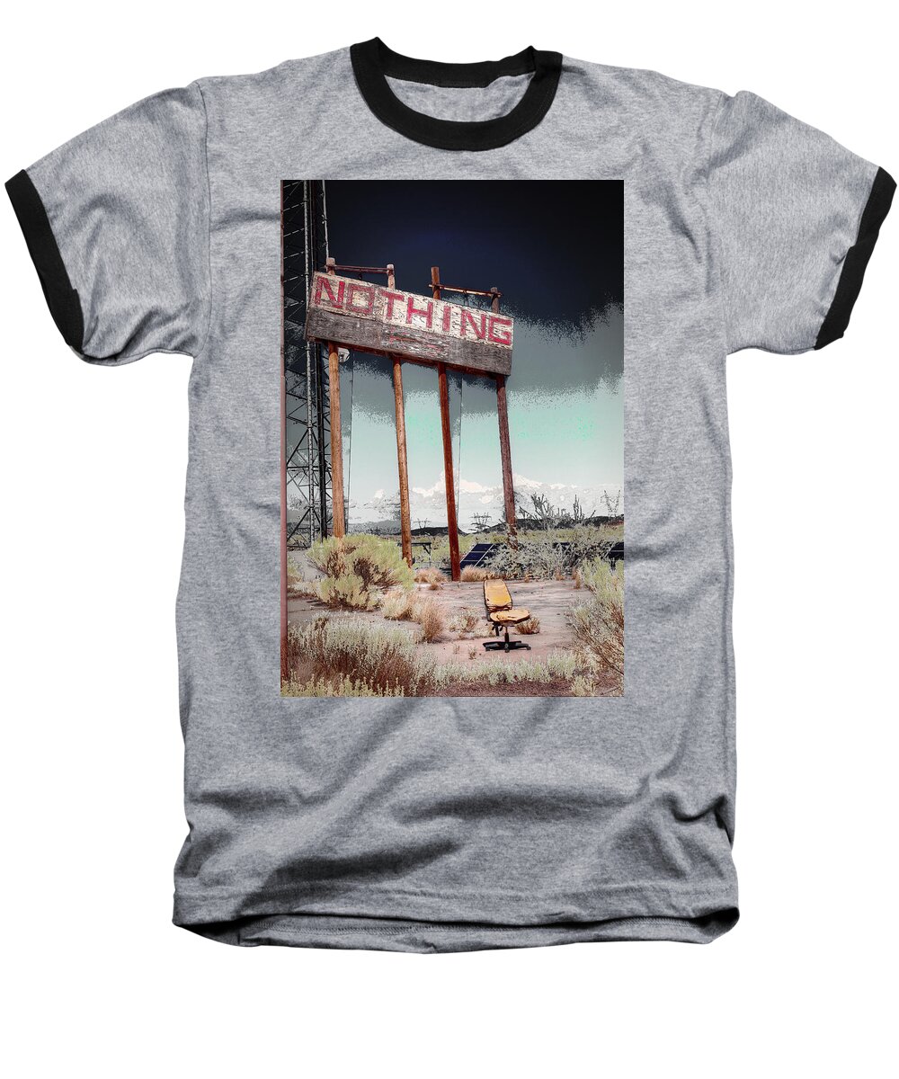 Empty Baseball T-Shirt featuring the digital art Welcome To Nothing by Dan Stone