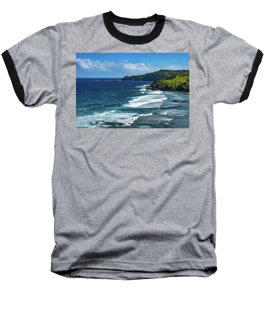 Hawaii Baseball T-Shirt featuring the photograph West Maui Coastline by G Lamar Yancy