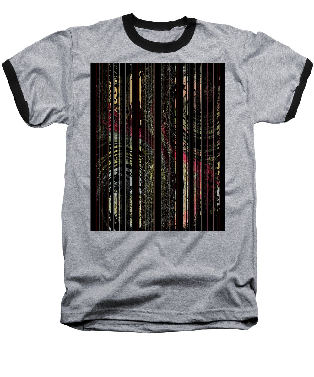 Abstract Baseball T-Shirt featuring the painting Whimsy III by Tia McDermid