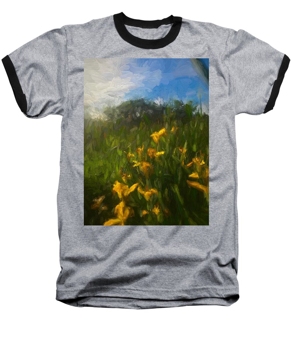  Baseball T-Shirt featuring the photograph Wildflowers by Jack Wilson
