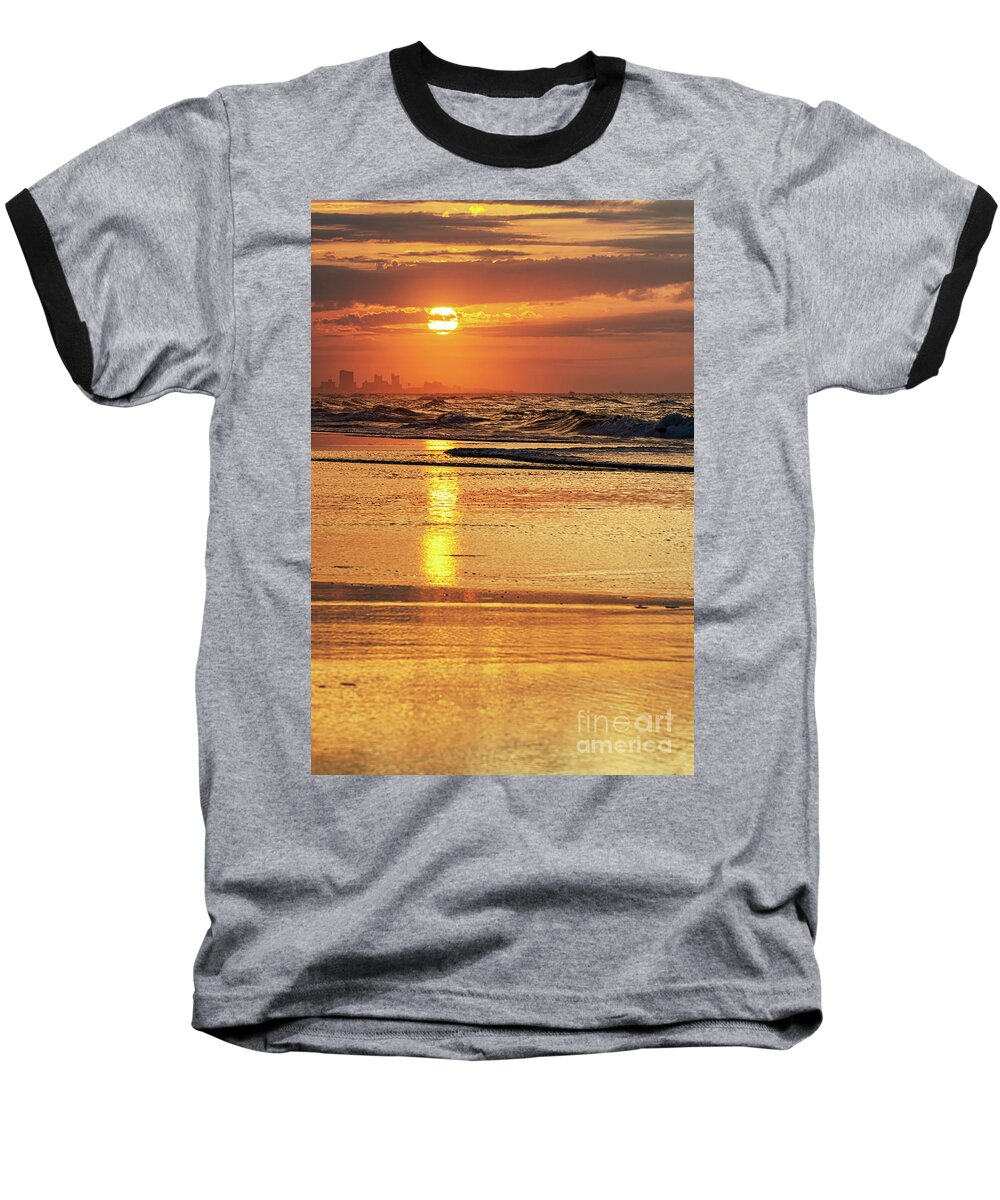 Golden Baseball T-Shirt featuring the photograph Windy Hill Sunrise Portrait by David Smith