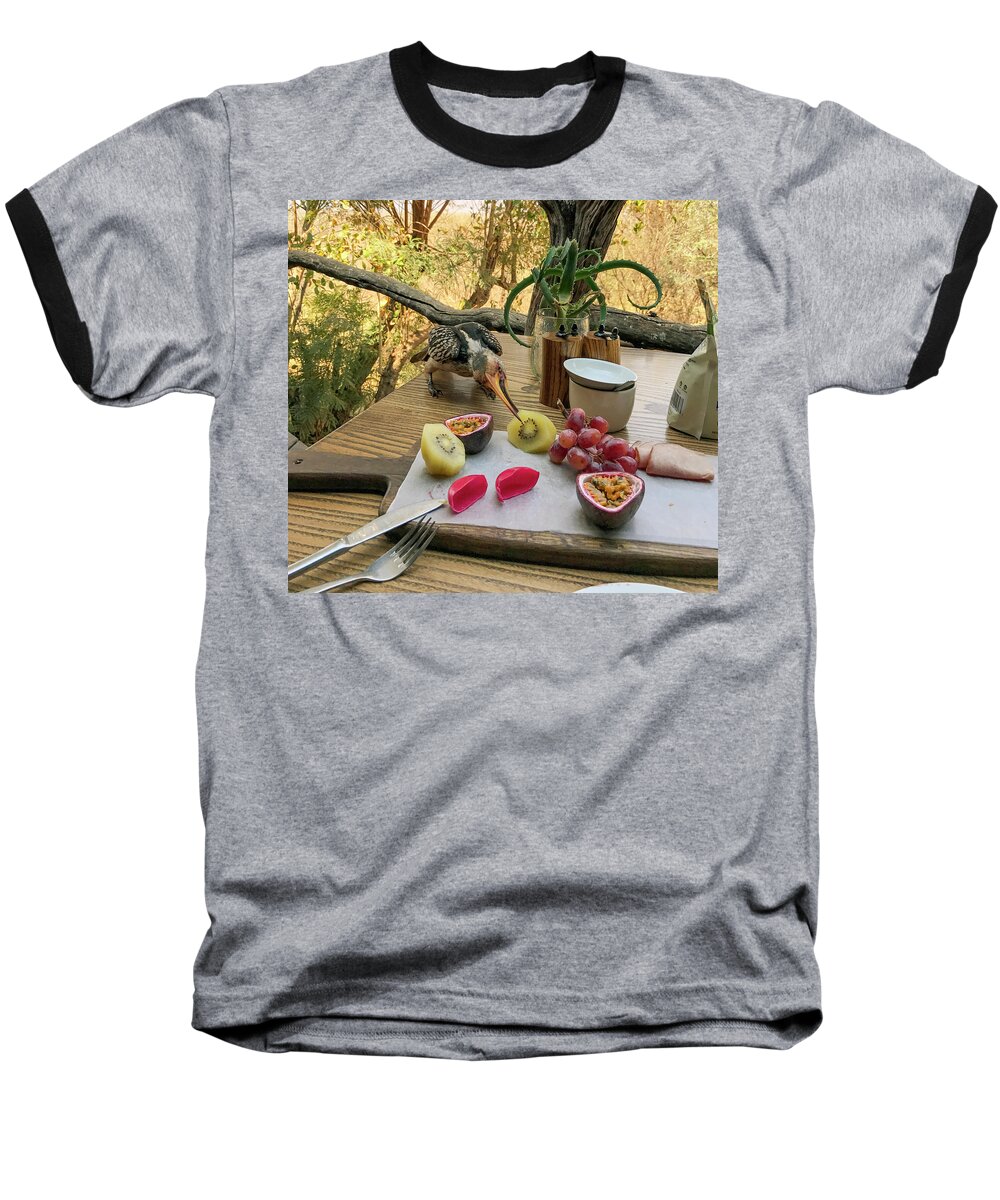 Photography Baseball T-Shirt featuring the photograph Yellow-billed Hornbill Tockus by Panoramic Images
