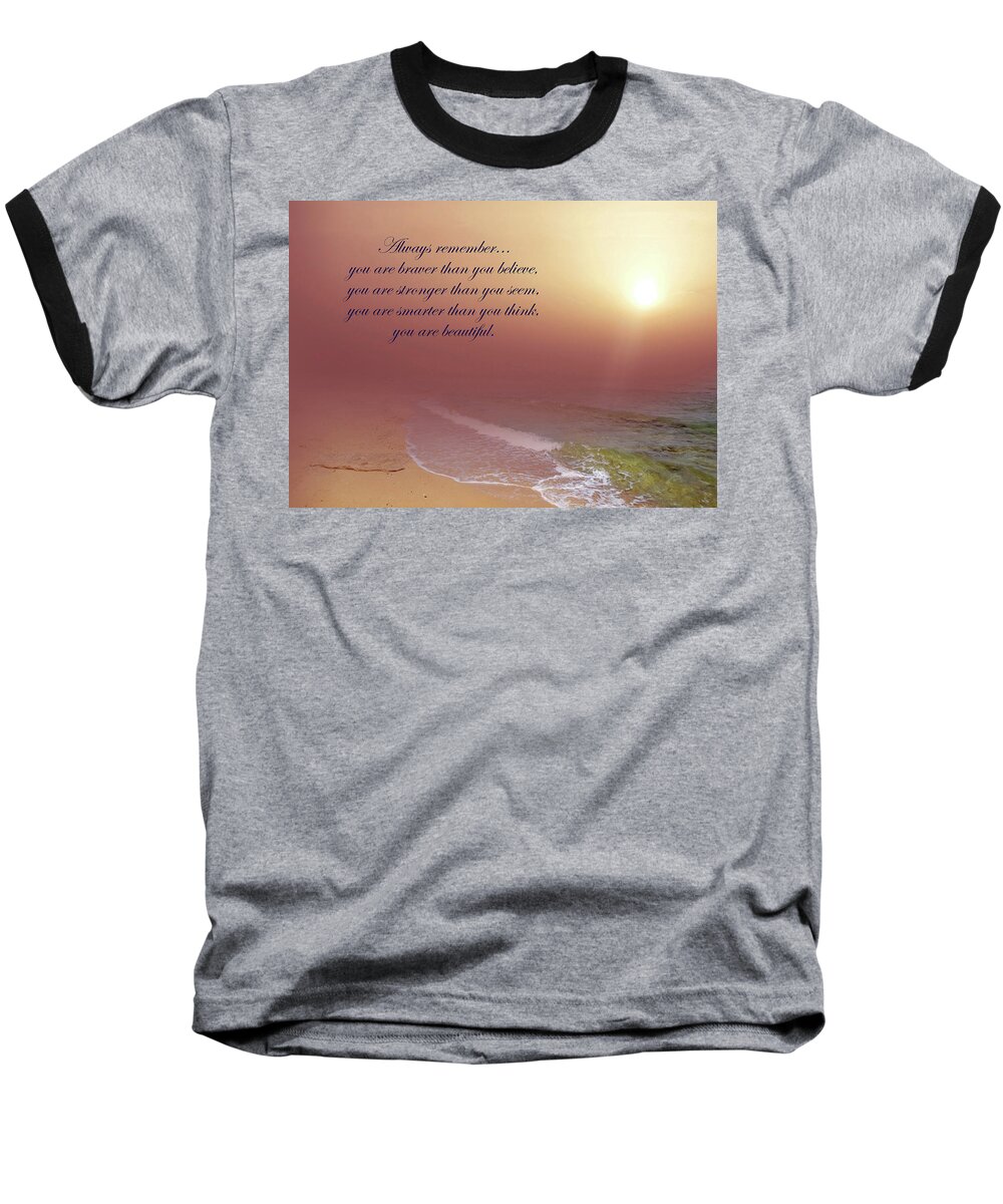You Baseball T-Shirt featuring the photograph You Are More Than You Know by Johanna Hurmerinta