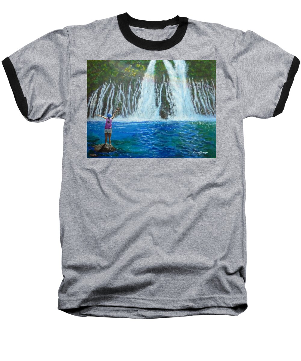 Youthful Spirit Baseball T-Shirt featuring the painting Youthful Spirit by Amelie Simmons