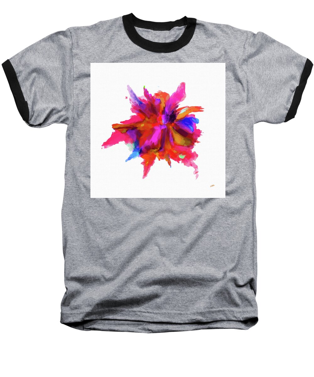 Abstract Baseball T-Shirt featuring the painting Abstract - DWP1012001 #2 by Dean Wittle