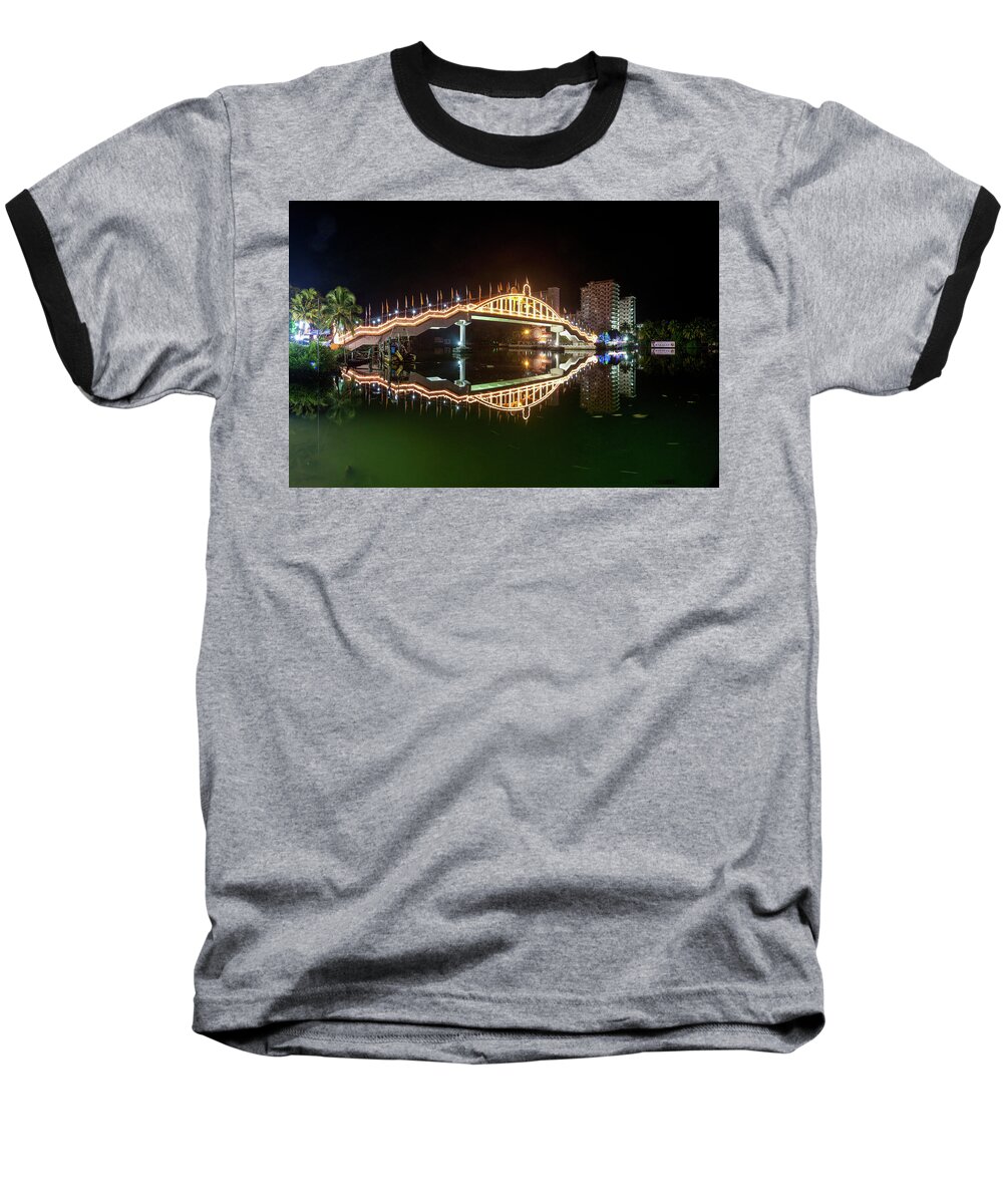 57th B-day Baseball T-Shirt featuring the photograph Amritasetu Lights #1 by Sonny Marcyan