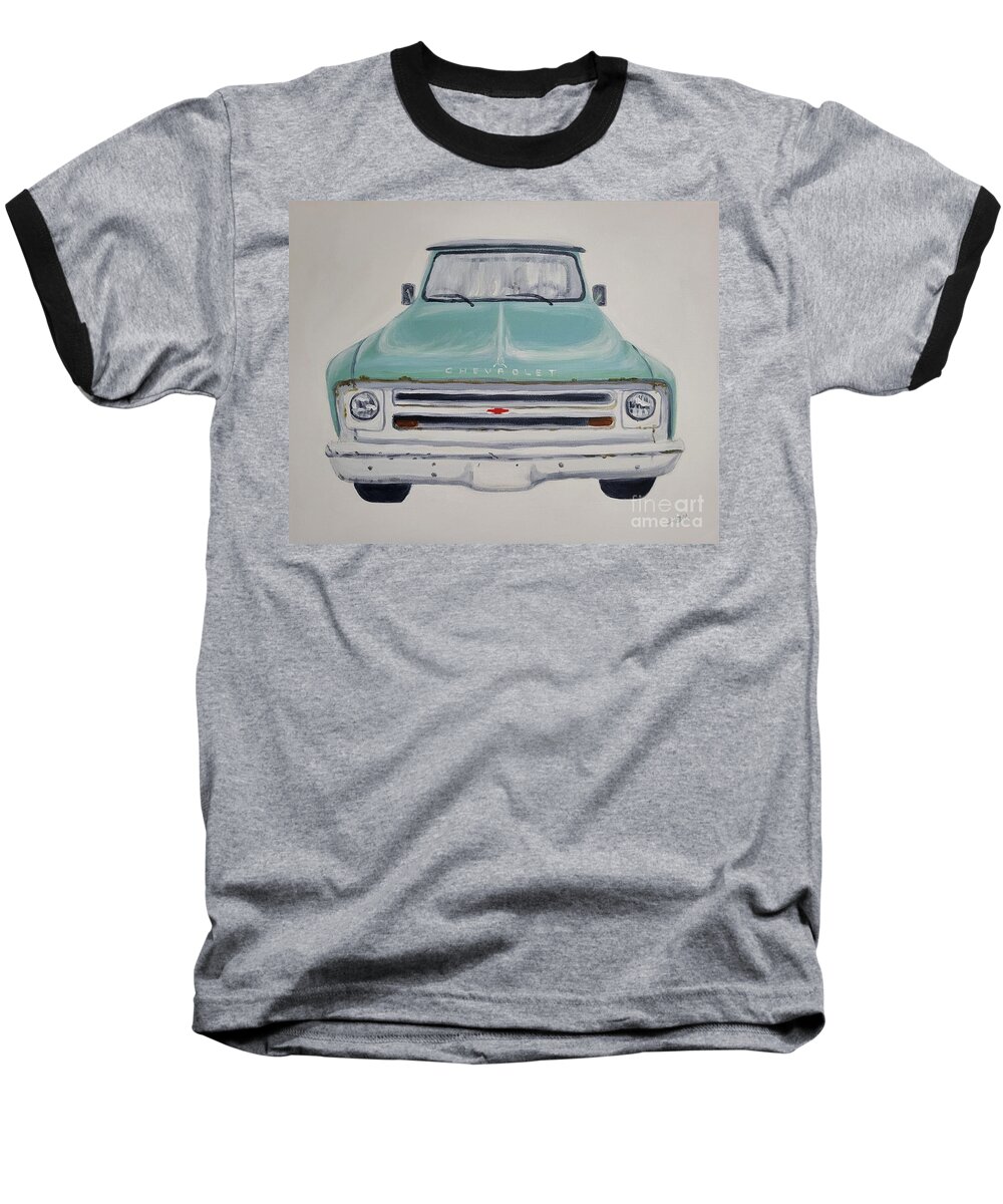 Truck Baseball T-Shirt featuring the painting Chevrolet Truck #1 by Stacy C Bottoms