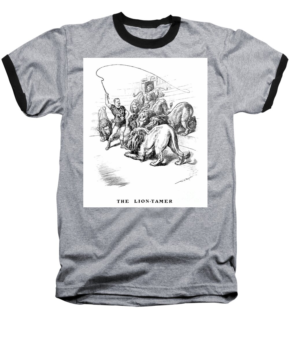 1904 Baseball T-Shirt featuring the drawing Roosevelt Cartoon, 1904 #1 by William Allen Rogers