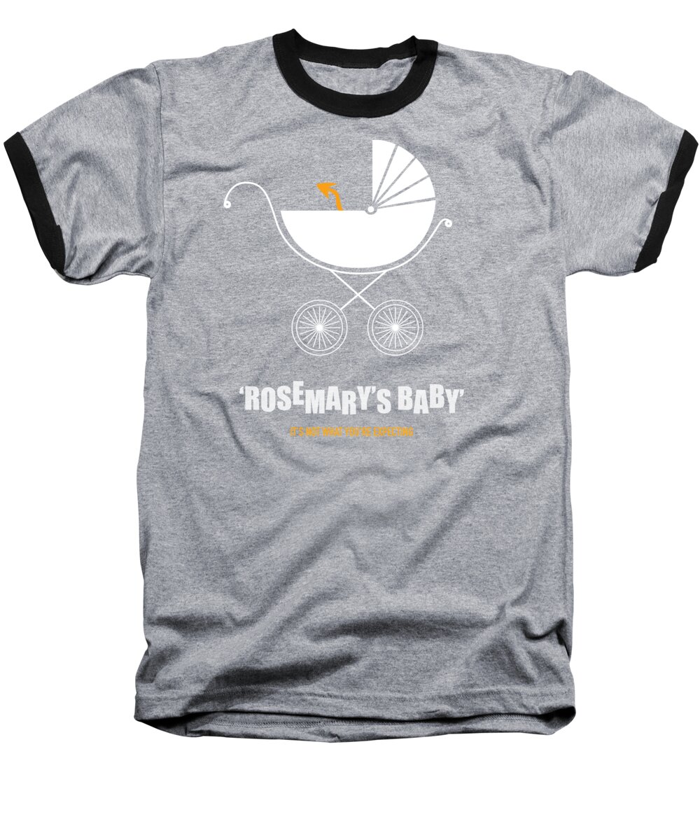 Movie Poster Baseball T-Shirt featuring the digital art Rosemarys Baby - Alternative Movie Poster #1 by Movie Poster Boy