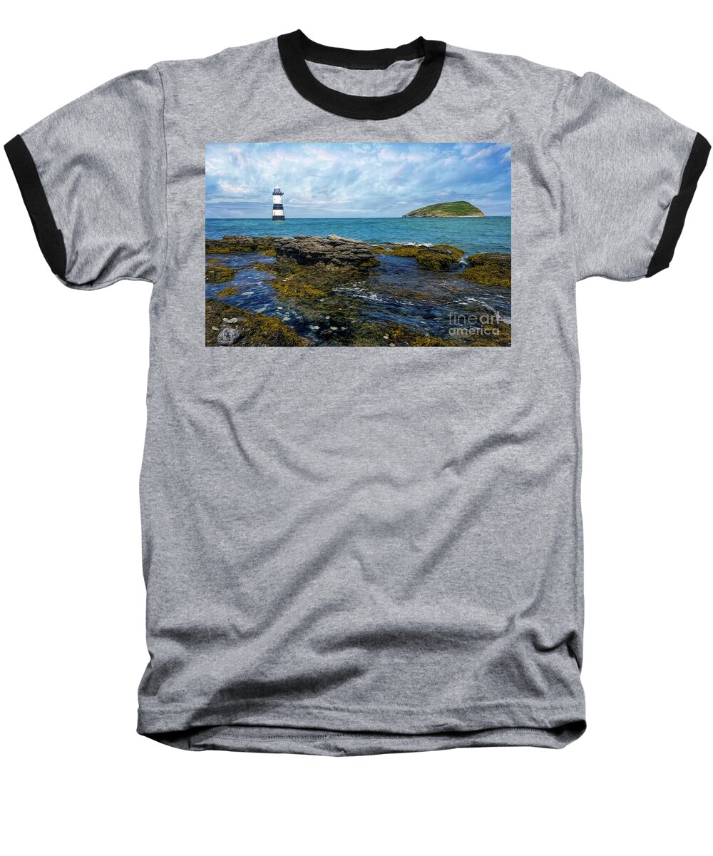 Lighthouse Baseball T-Shirt featuring the photograph Penmon Lighthouse #13 by Ian Mitchell
