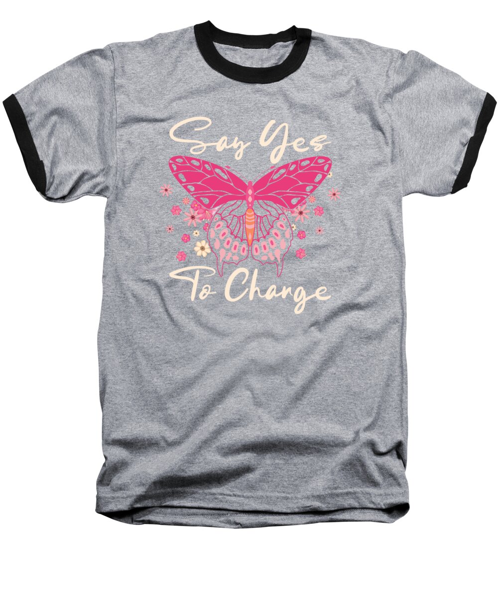 Butterfly Lovers Baseball T-Shirt featuring the digital art Butterfly Lovers Entomology Change Butterflies #2 by Toms Tee Store