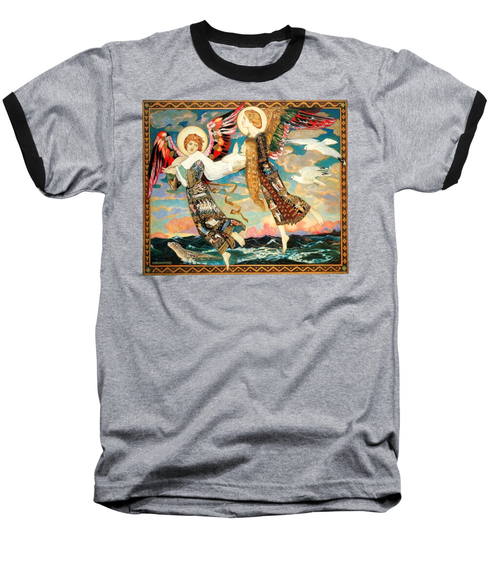Saint Baseball T-Shirt featuring the painting Saint Bride 1913 #2 by John Duncan