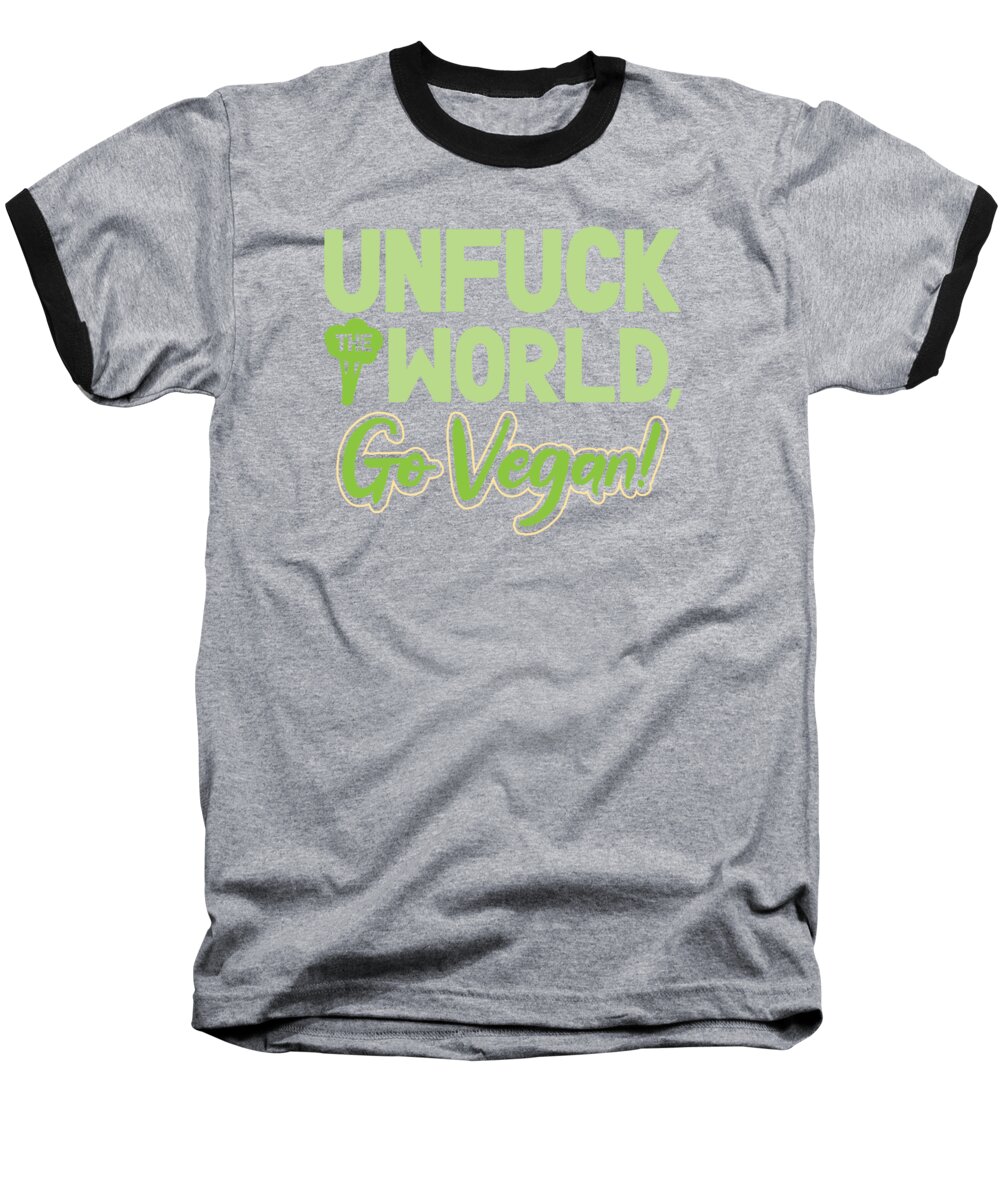 Vegan Baseball T-Shirt featuring the digital art Vegan Nature Healthy Vegetable Lifestyle #2 by Toms Tee Store