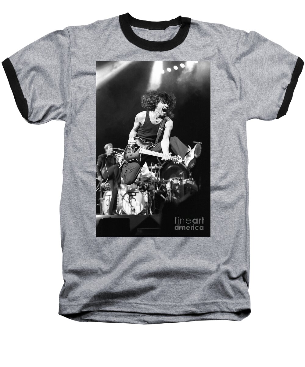 Musician Baseball T-Shirt featuring the photograph Eddie Van Halen #36 by Concert Photos