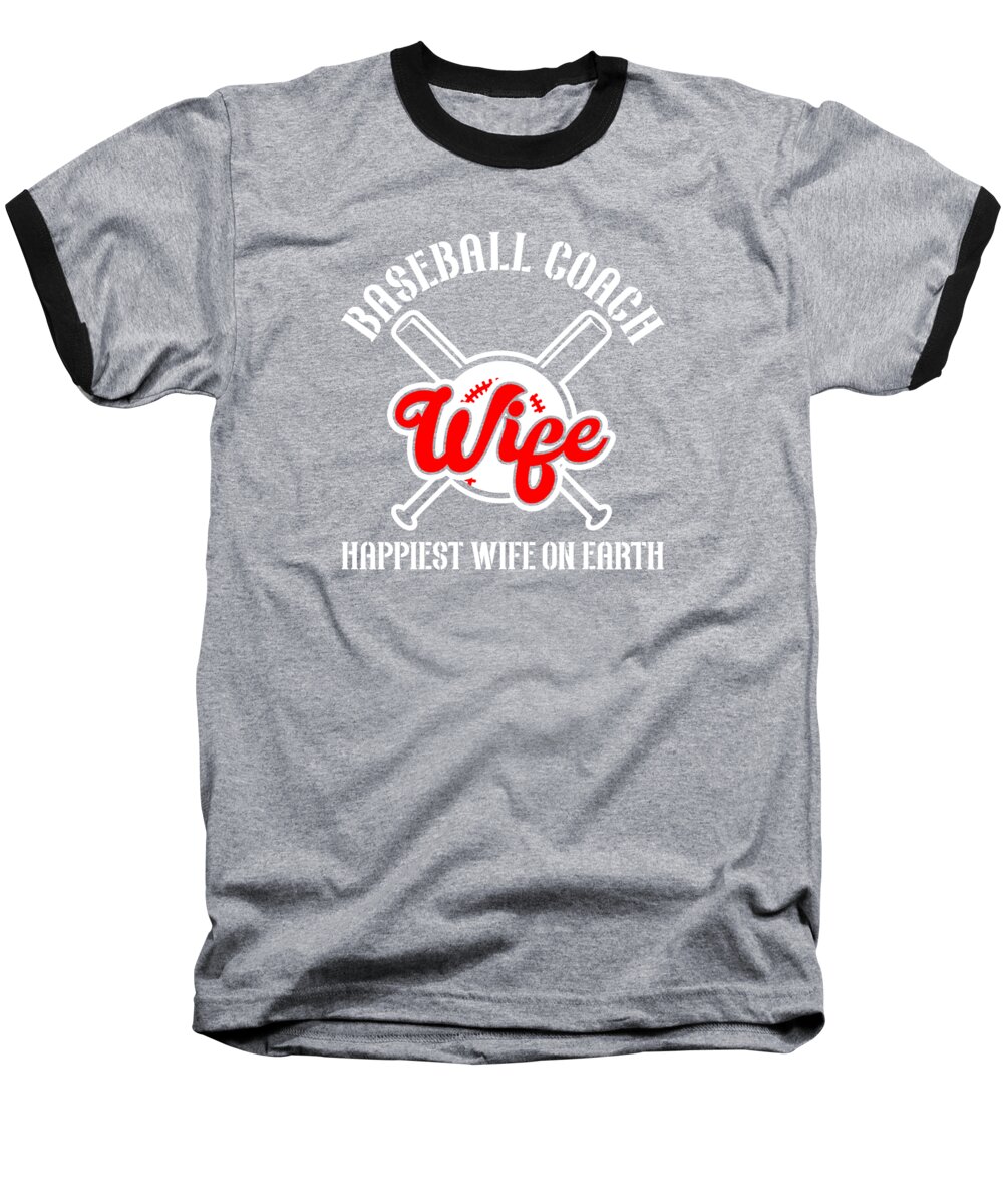 Baseball Coach Wife Baseball T-Shirt featuring the digital art Baseball Coach Wife Professional Mom Instructor #4 by Toms Tee Store