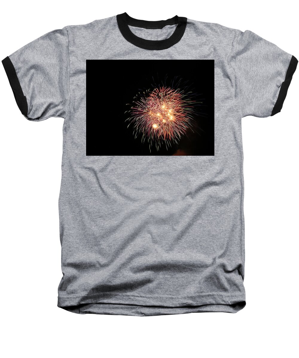 Fireworks Baseball T-Shirt featuring the photograph Fireworks #45 by George Pennington