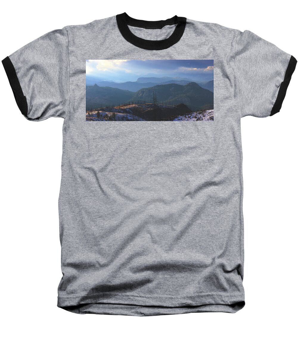 Mountains Baseball T-Shirt featuring the photograph A Heavenly Haze by Brian Gustafson