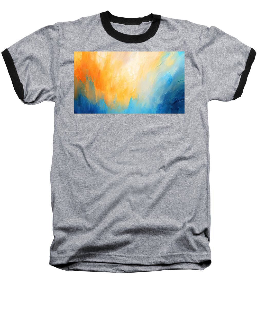 Blue Baseball T-Shirt featuring the painting A New Beginning by Lourry Legarde
