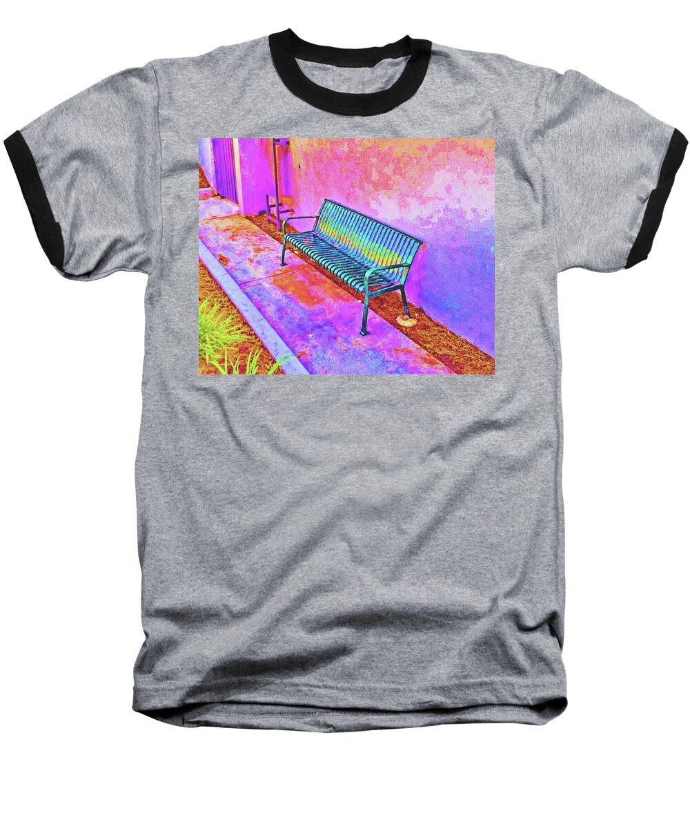 Abstract Baseball T-Shirt featuring the photograph Abstract Bench by Andrew Lawrence