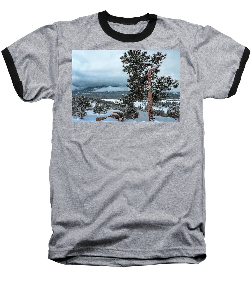 Clouds Baseball T-Shirt featuring the photograph After the Snow - 0629 by Jerry Owens