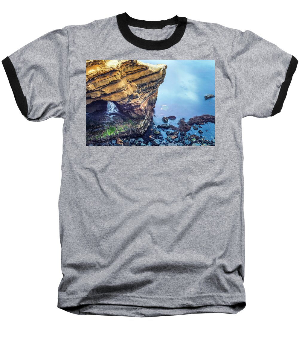 Sea Baseball T-Shirt featuring the photograph All Of Nature's Shapes San Diego California by Joseph S Giacalone