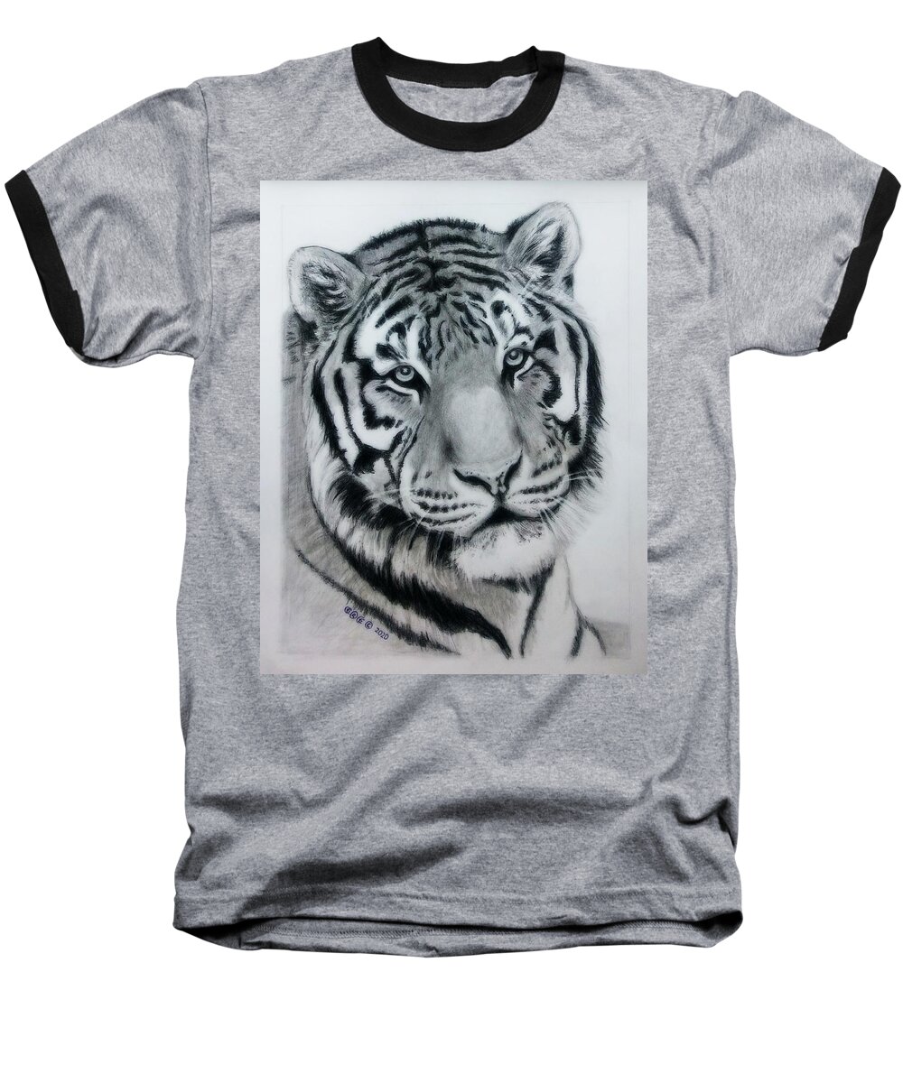 Tigers Baseball T-Shirt featuring the drawing Amur by George I Perez