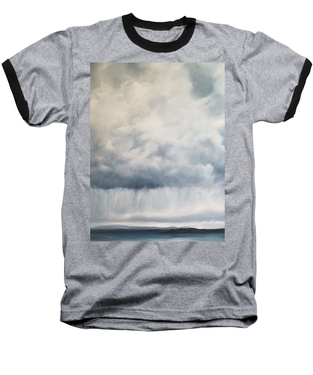  Baseball T-Shirt featuring the painting Approaching Storm by Caroline Philp