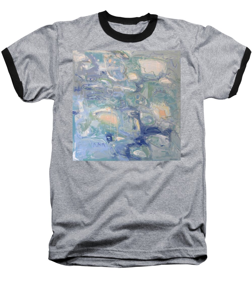 Ariels World Baseball T-Shirt featuring the painting Ariels World by Chris Gholson