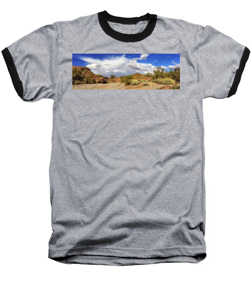 Landscape Baseball T-Shirt featuring the photograph Arizona Clouds by James Eddy