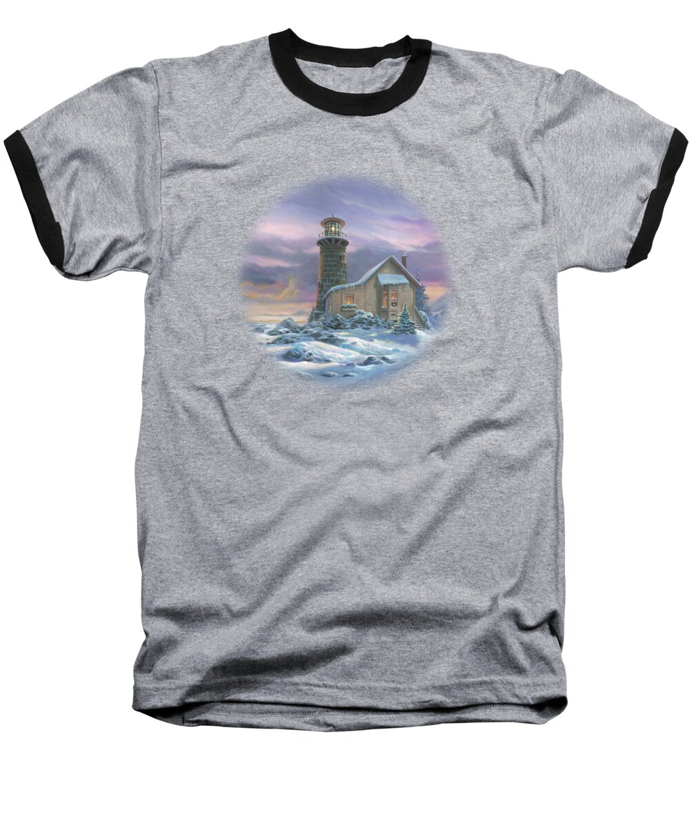 Michael Humphries Baseball T-Shirt featuring the painting Snow Drifts by Michael Humphries