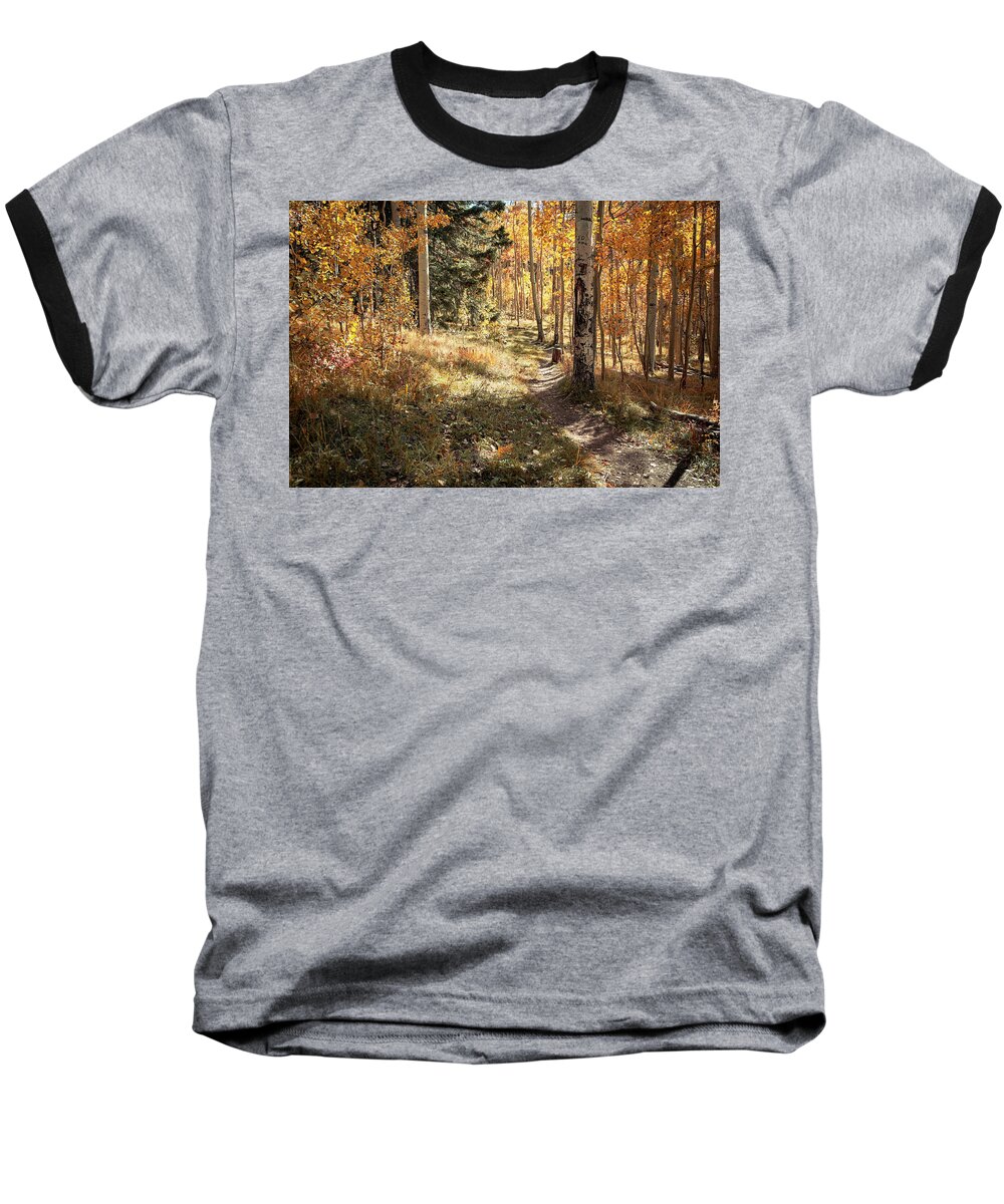 Landscapes Baseball T-Shirt featuring the photograph Autumn Magic by Mary Lee Dereske
