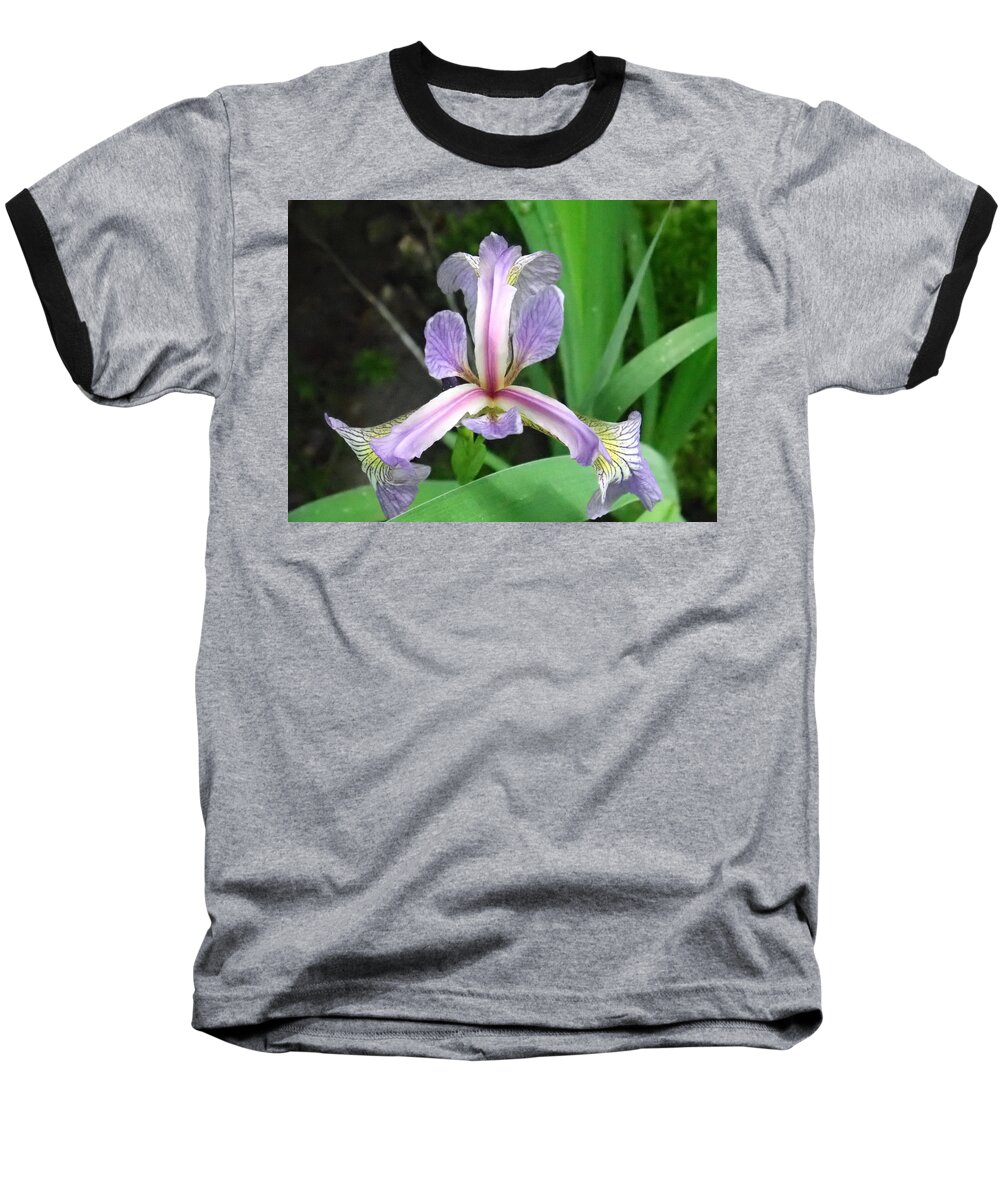 Wildflower Baseball T-Shirt featuring the photograph Bloom in The Marsh by Robert Nickologianis