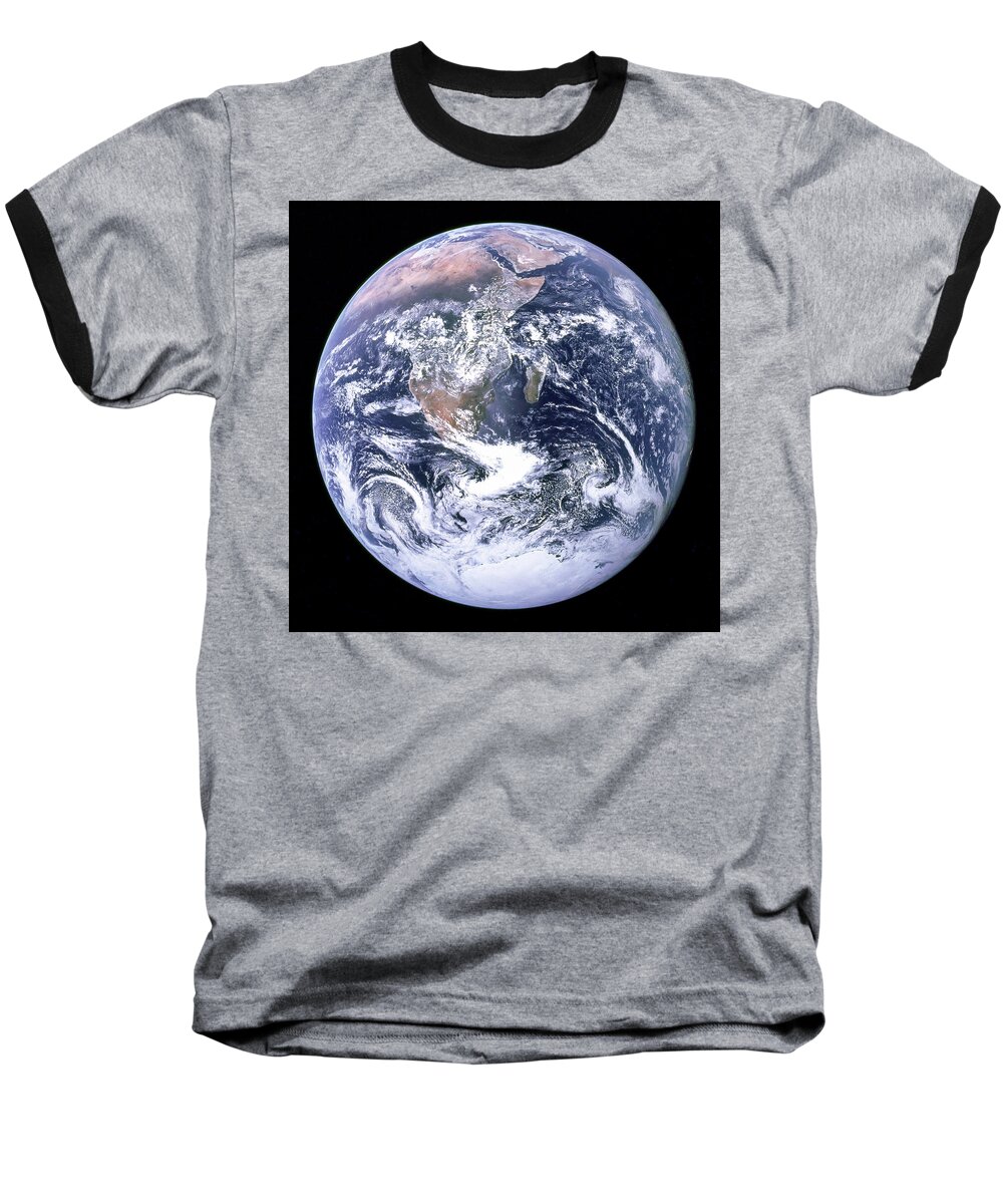 Nasa Baseball T-Shirt featuring the photograph Blue Marble - Image of the Earth from Apollo 17 by Eric Glaser