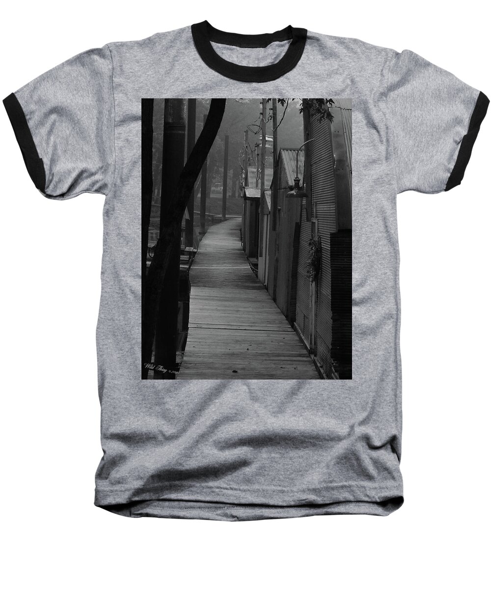 Black And White Baseball T-Shirt featuring the photograph Boat House Row by Wild Thing