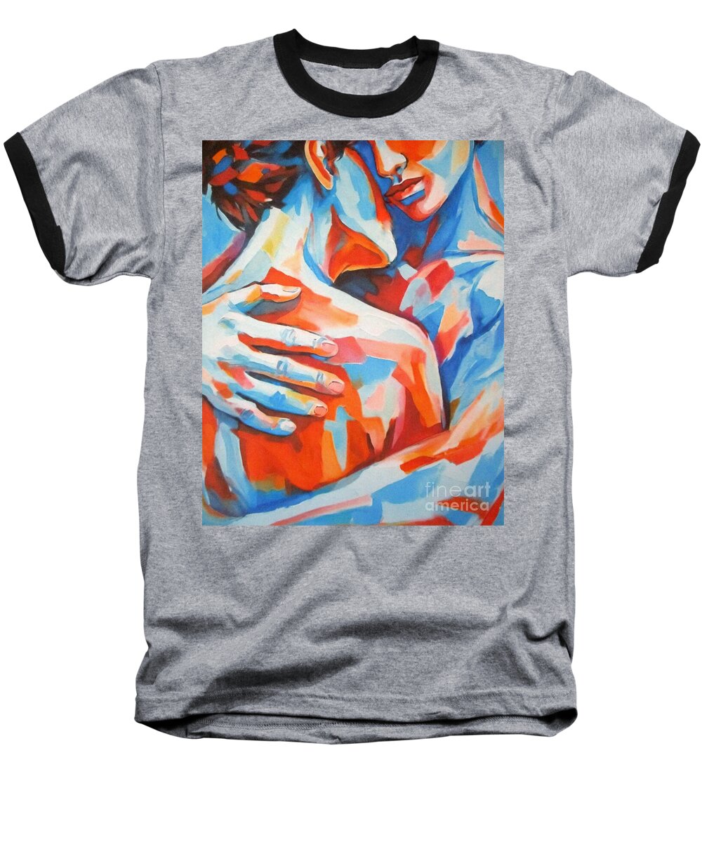 Original Paintings For Sale Baseball T-Shirt featuring the painting Brimful of Love by Helena Wierzbicki