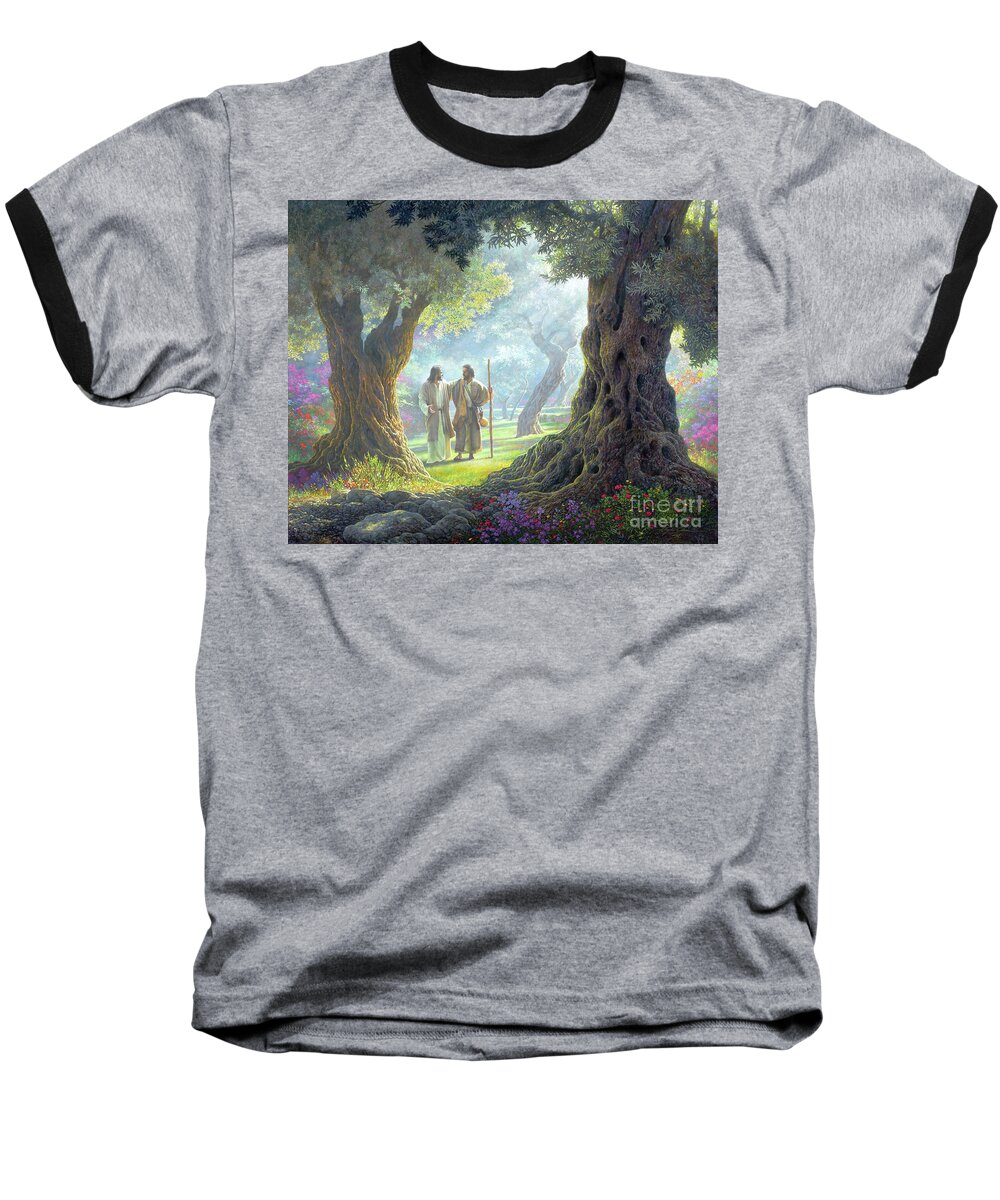 Jesus Baseball T-Shirt featuring the painting Brotherly Love by Greg Olsen